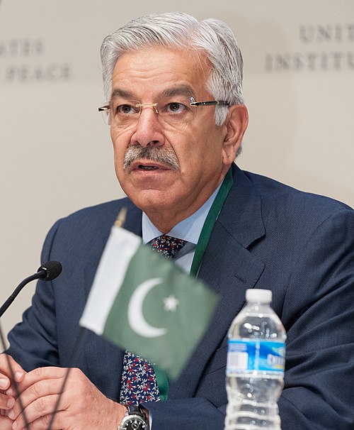  巴基斯坦外交部長 阿西夫（Khawaja Asif）。 圖：翻攝自 wikipedia 