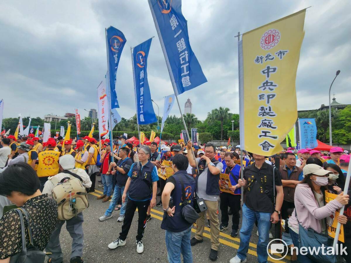 五一勞工大遊行今年再度於凱道前登場。   圖：黃建豪/攝