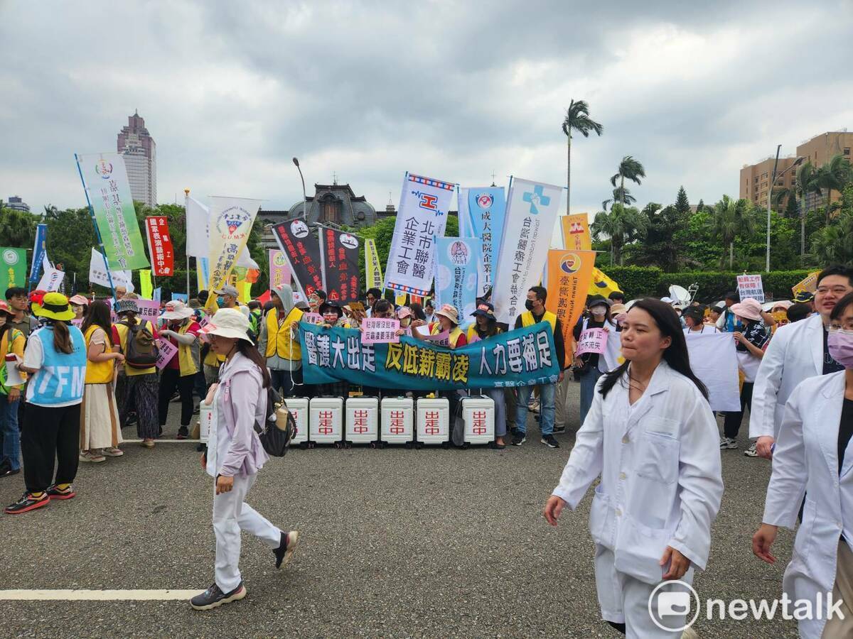 五一勞工大遊行今年再度於凱道前登場。   圖：黃建豪/攝