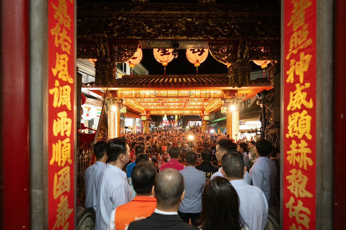 苗栗縣通霄鎮白沙屯拱天宮媽祖進香1日深夜將起駕。   圖:翻攝自賴清德臉書粉專