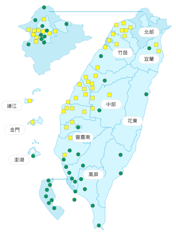 環境部公布各地空氣品質概況。   圖：環境部提供