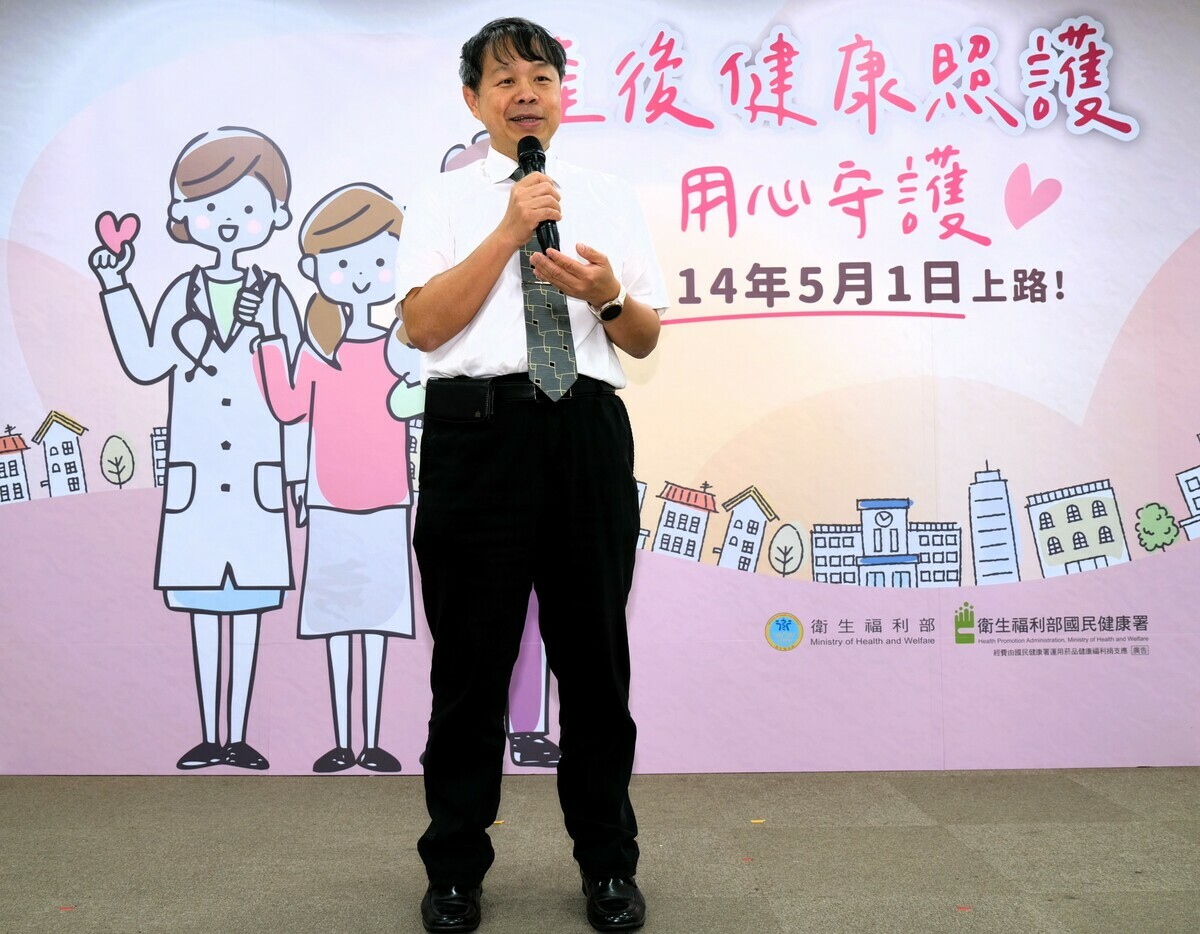 台大名婦產科醫師施景中示警產後憂鬱恐早發，醫療關懷不應隨生產結束而中斷。   圖：國健署 ／ 提供