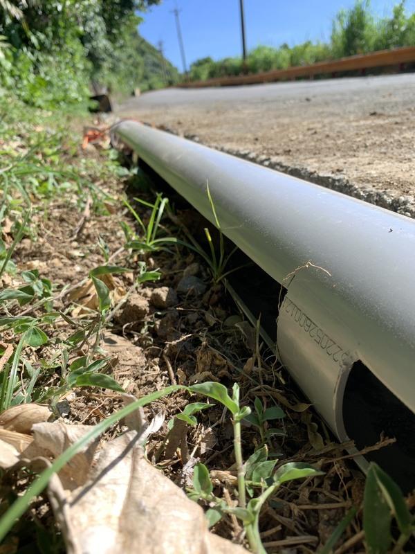 綠島環島公路下方既有連接山側和海側的涵洞。   圖：農業部／提供