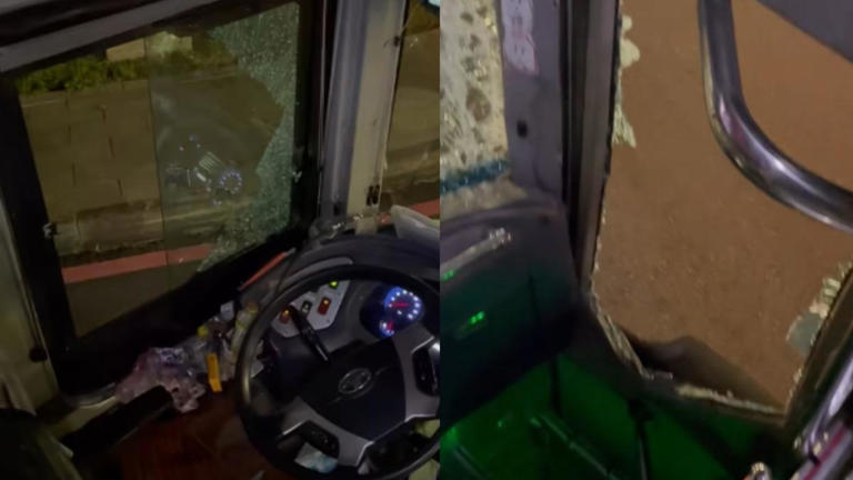 國光巴士16日凌晨於桃機自撞，釀31人傷，疑駕駛轉彎失誤，監理單位已展開調查。   圖：翻攝自爆料公社