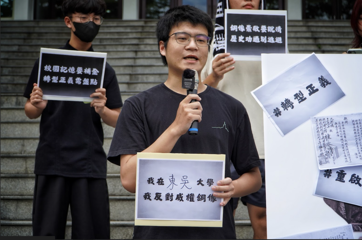  東吳島社成員、好民文化行動協會青年志工沈昱丞。 圖：學生提供 