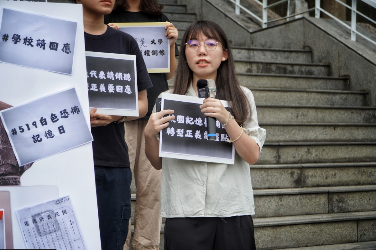  東吳大學政治系同學黃芷柔。 圖：學生提供 