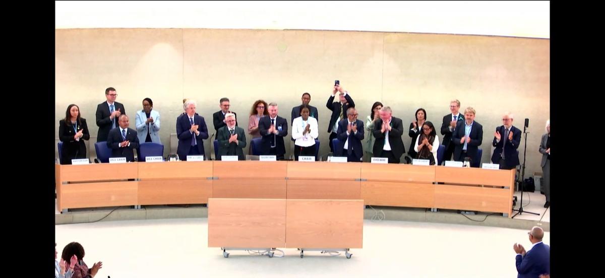 第78屆世界衛生大會正在瑞士日內瓦召開。   圖：翻攝自世衛直播