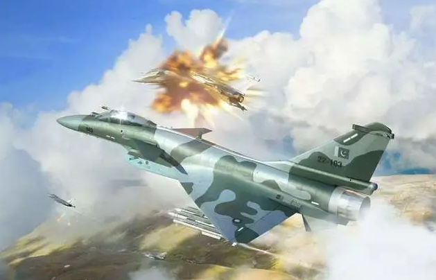 殲-10CE擊落「陣風」的示意圖。 圖:翻攝自海事先鋒
