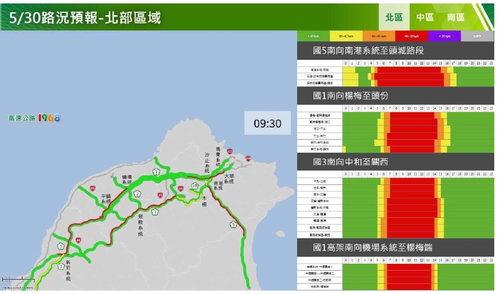端午節連續假期首日路況預報-北部   圖/高公局提供