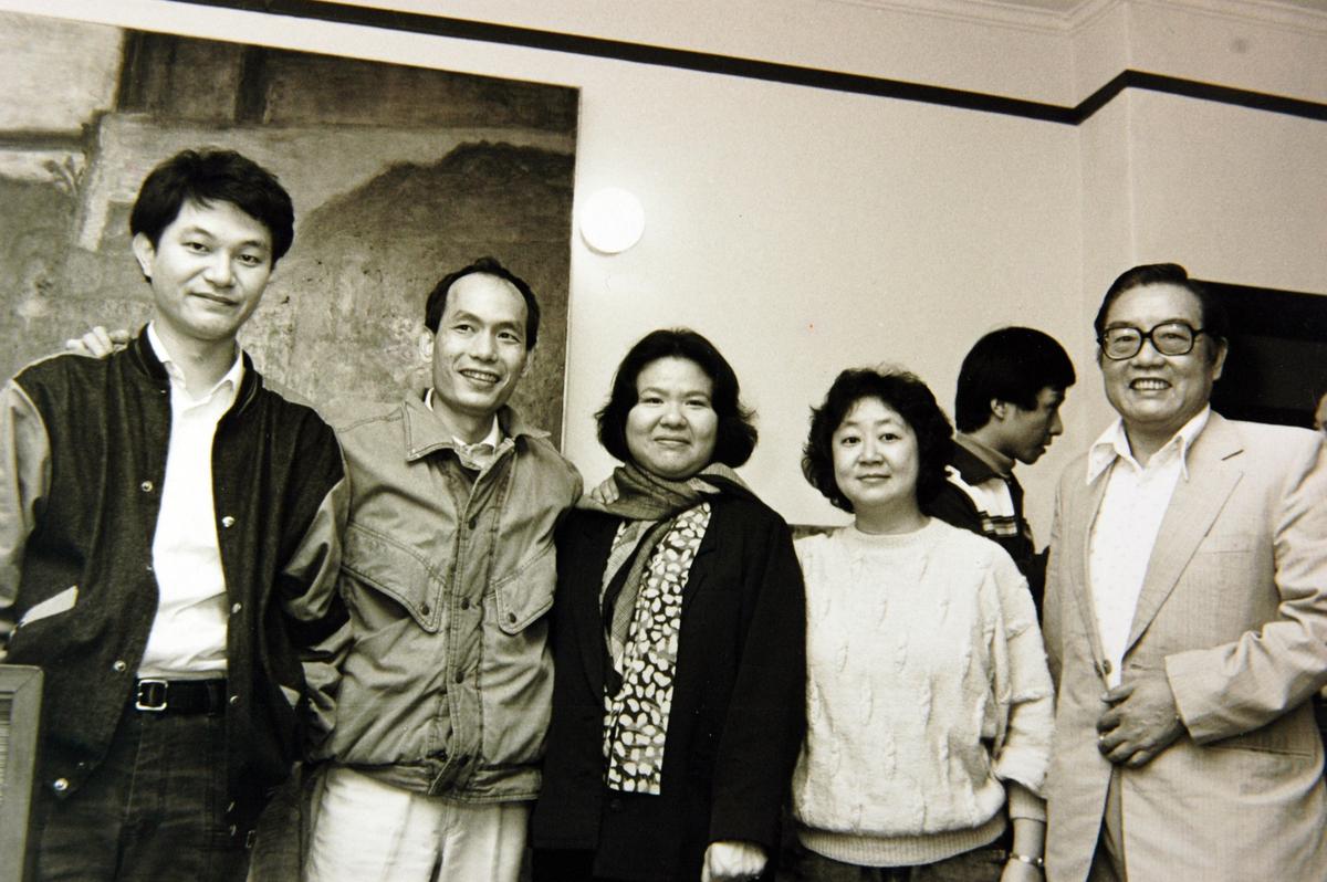 1988.5.2關懷台灣人權之夜.歡迎歷劫歸來的兄弟.張化民，左二為林正杰。   圖：邱萬興提供