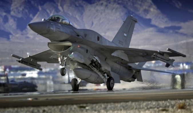  美製F-16戰機。( 示意圖 )  圖 : 翻攝自環球戰略解讀 