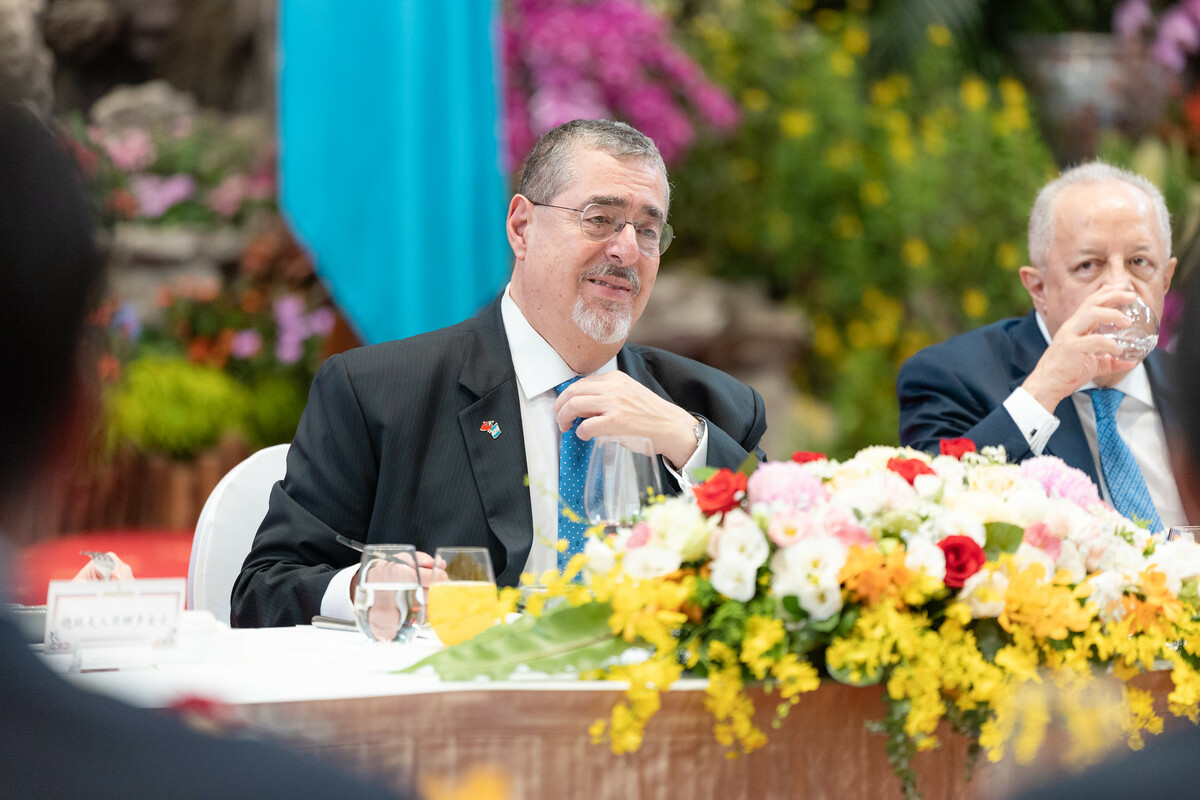  瓜地馬拉共和國總統阿雷瓦洛說，台灣與瓜地馬拉是真正的民主國家。 圖：總統府提供 