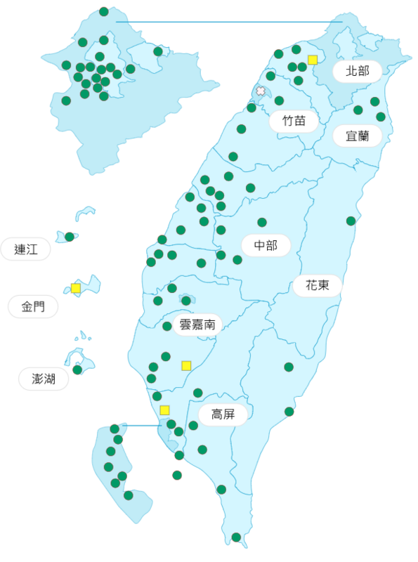 環境部公布各地空氣品質概況。   圖：環境部提供