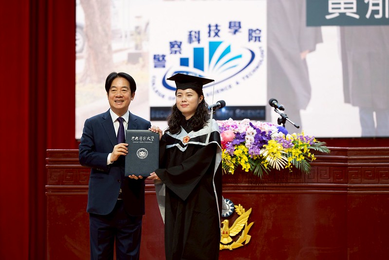 賴清德出席「中央警察大學114年聯合畢業典禮」。   圖：總統府提供