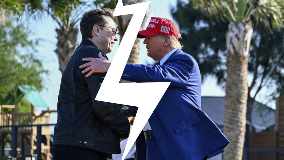  馬斯克（左）因稅改法案與川普（右）意見不合，兩人關係急遽惡化。 圖：達志影像／美聯社（新頭殼後製） 