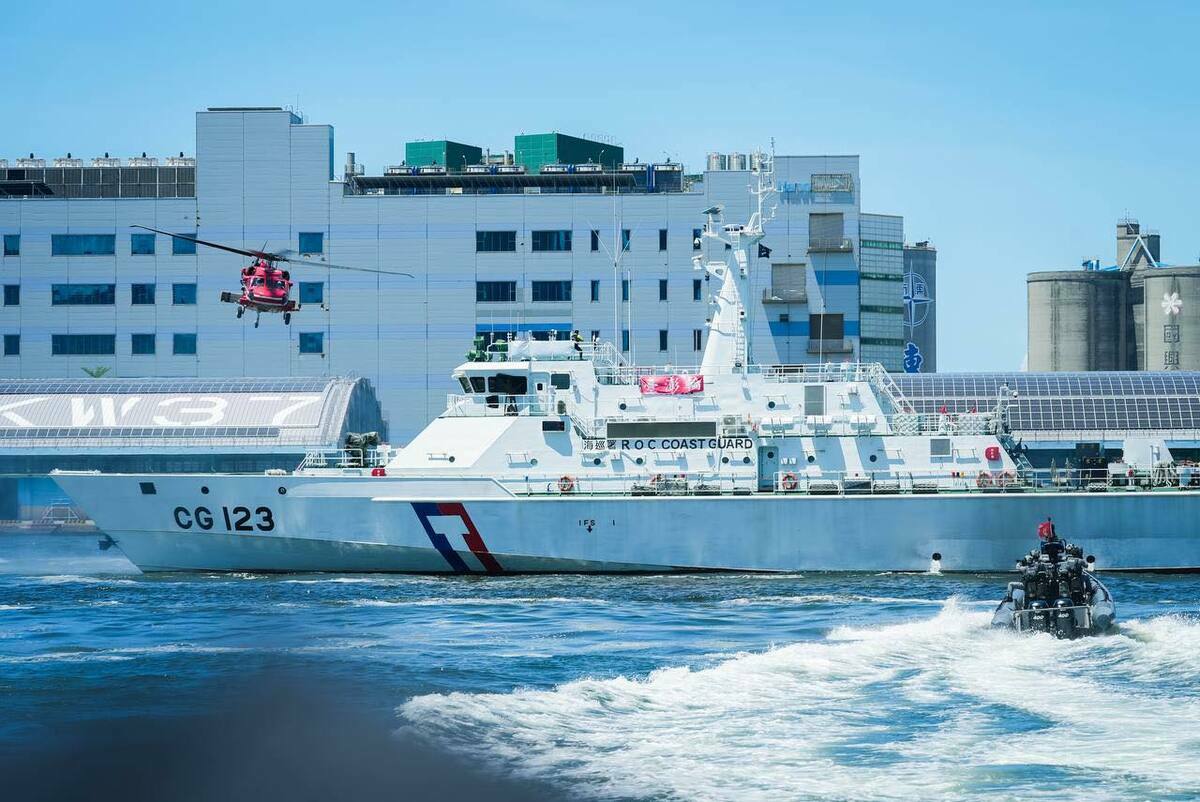 海巡署「海安12號」演習。 圖:翻攝「臉書」林岱樺粉絲專頁