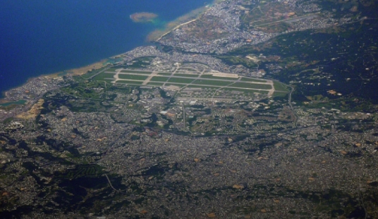  美軍沖繩基地空拍圖。 圖 : 翻攝自騰訊網 