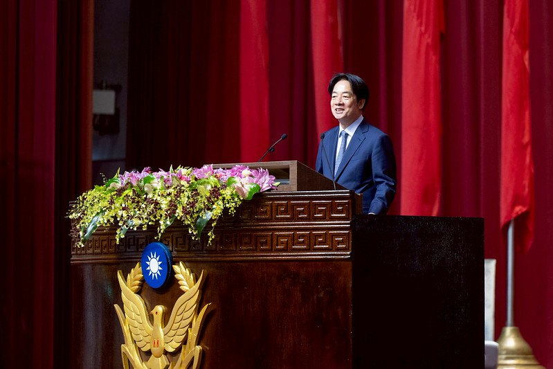 賴清德出席「臺灣警察專科學校專科警員班42期正期學生組畢業典禮」。   圖：總統府提供