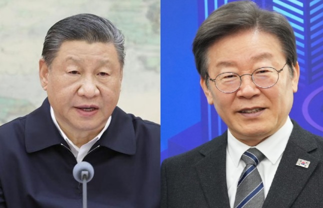  南韓媒體《韓聯社》報導，新任總統李在明10日在與中國國家主席習近平電話會談中，正式邀請習於11月訪問韓國，參加在慶州舉辦的亞太經濟合作組織（APEC）領導人非正式會議。 圖：新頭殼合成/翻拍新華網、維基百科 