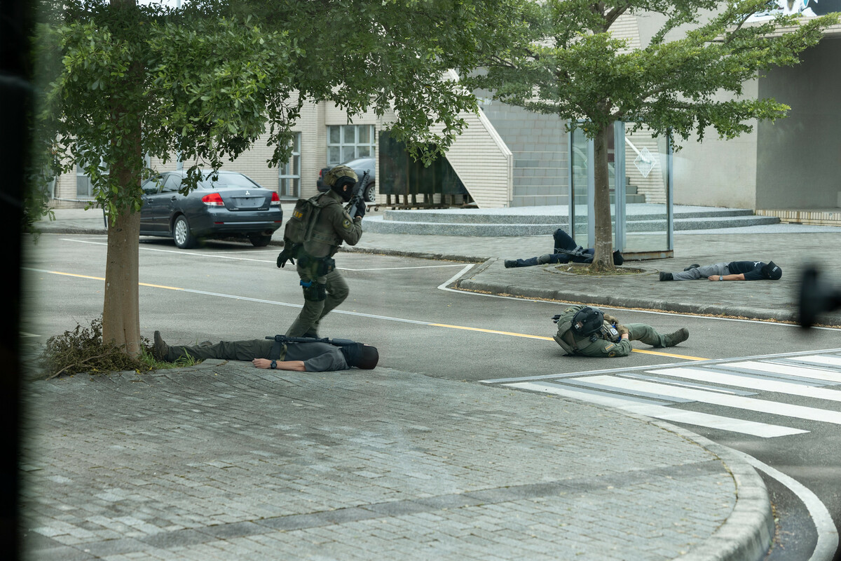 賴清德視導「內政部警政署反恐訓練中心」。   圖：總統府提供