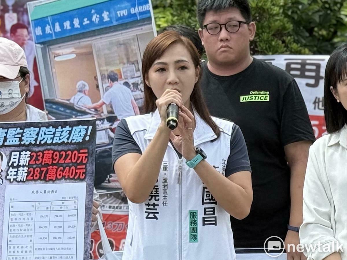 民眾黨新北市三重蘆洲區主任周曉芸。   圖：周煊惠 / 攝