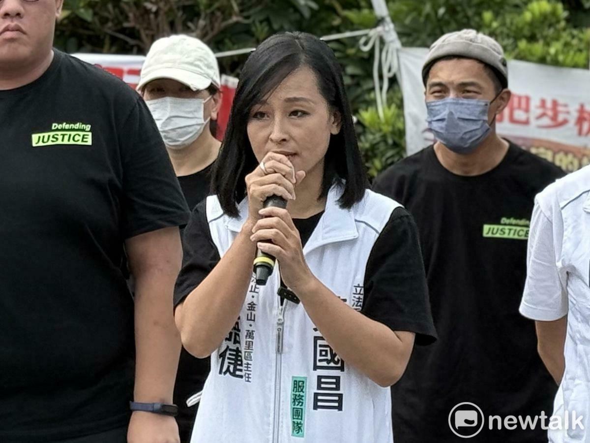 民眾黨汐止金山萬里區主任陳語倢。   圖：周煊惠 / 攝