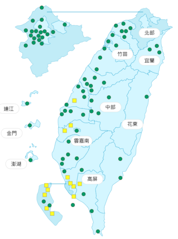 環境部公布各地空氣品質概況。 圖:環境部提供