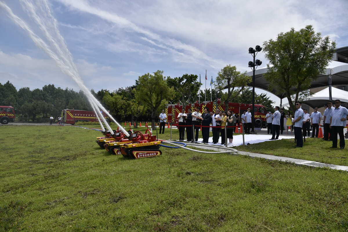 消防署訓練中心第二期工程消防設備展示。 圖:內政部提供