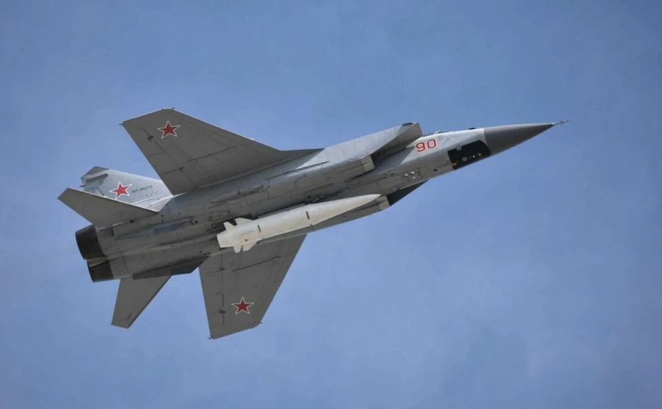  Mig-31K 戰鬥機。 圖：翻攝自 騰訊新聞 「零度」軍武評論 