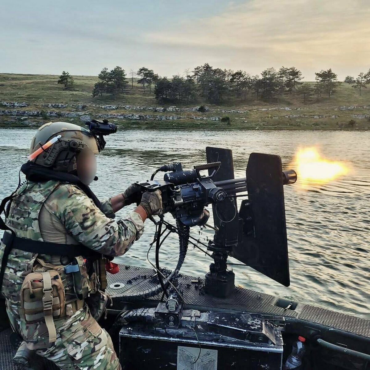  美國供應的 M134 迷你砲（Minigun） 圖：翻攝自X @OSINTtechnical 