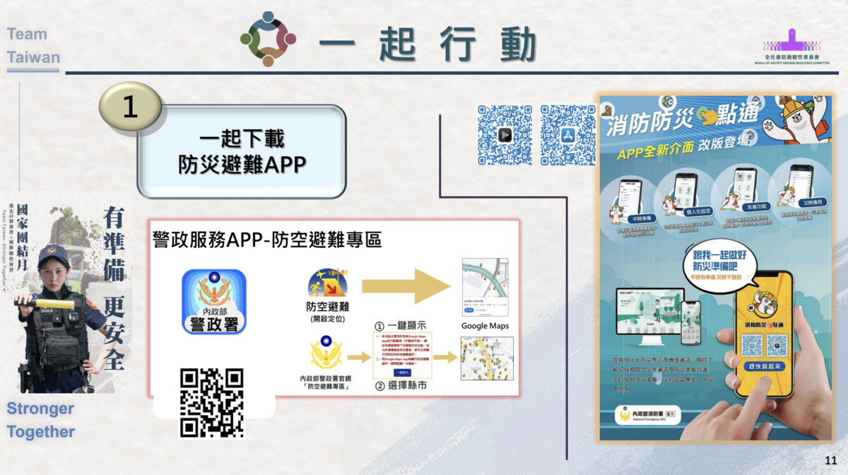  劉世芳呼籲下載警政app 圖：總統府提供 
