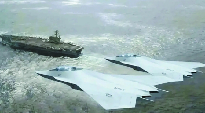  美國海軍F/AXX六代機概念圖。 圖 : 翻攝自美國海軍網站 