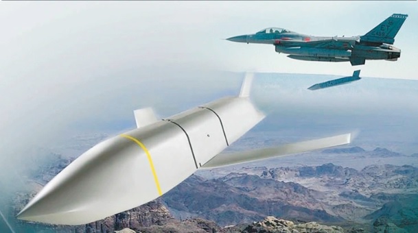  美軍 AGM-158 「聯合防區外空對地導彈」( JASSM ) 示意圖。 圖：翻攝自 環球網 