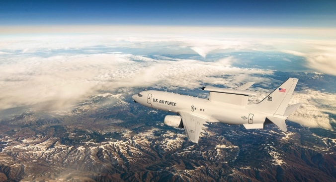  美國空軍 E-7A「楔尾」預警機想像圖。 圖 : 翻攝自USAirForce 