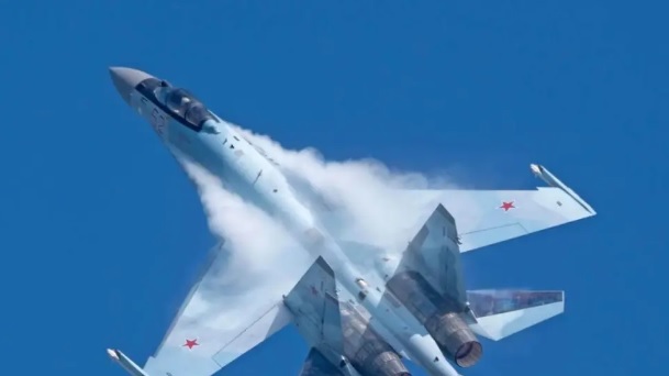 俄製蘇-35S 戰機。 圖：翻攝自 騰訊網 海風看世界 