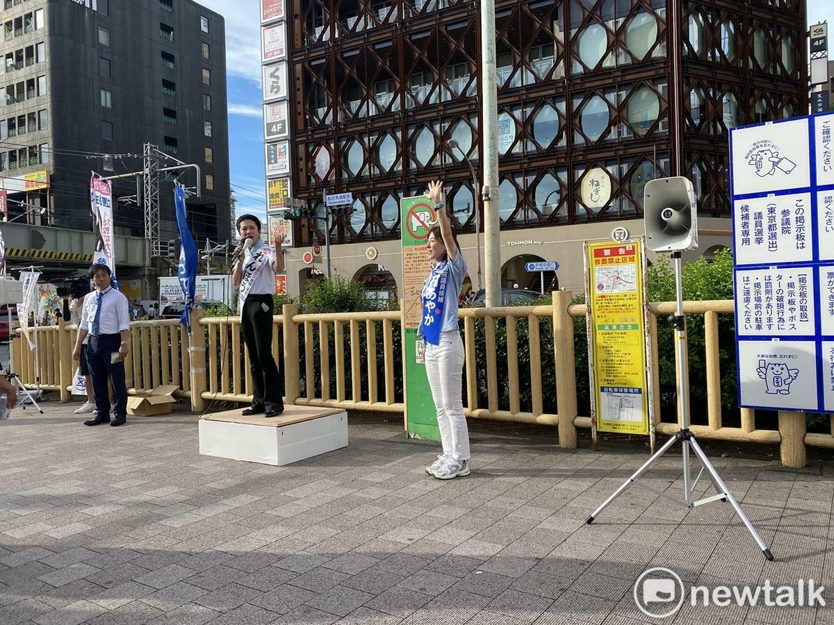  台灣女兒蓮舫這次在立憲民主黨的比例部分拿第一高票而重新回歸國會。 圖：劉黎兒攝 
