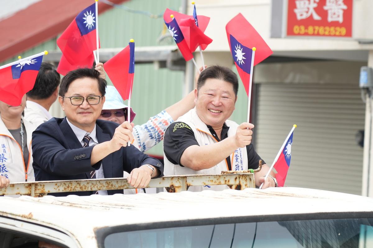  童子賢合體張峻車掃罷免傅崐萁 圖：讀者提供 