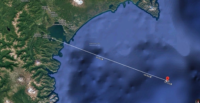  堪察加外海大地震，震央據俄羅斯核潛艇基地僅120公里。 圖 : 翻攝自觀察者網 