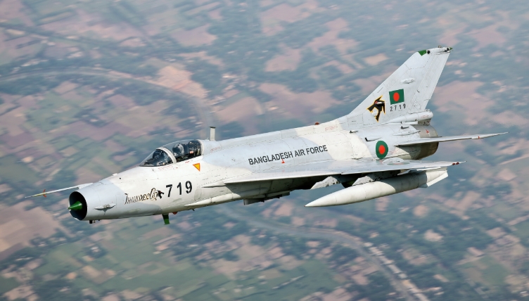  孟加拉空軍的中製F-7BGI戰機。 圖 : 翻攝自Wiki Commons 
