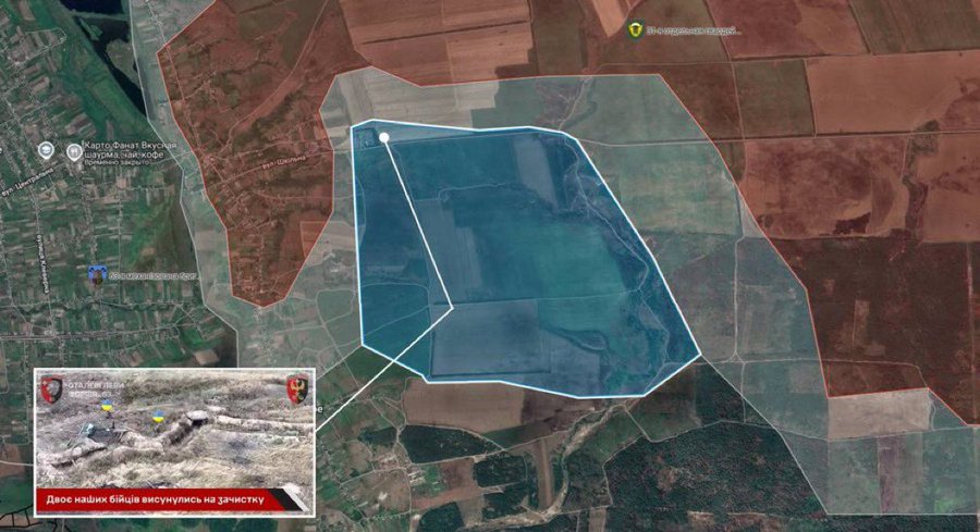  烏軍已將俄羅斯部隊自托爾斯克（Torske）東側的壕溝陣地驅離。 圖：翻攝自 X 