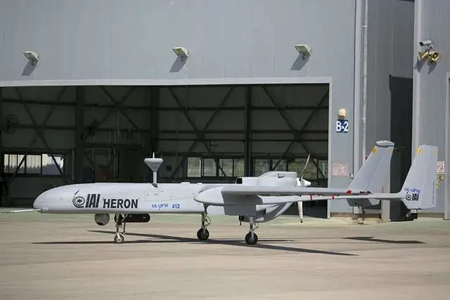  日本近日首次在本土測試以色列製造的「蒼鷺2」（Heron TP）無人機。 圖：翻攝自 騰訊網 