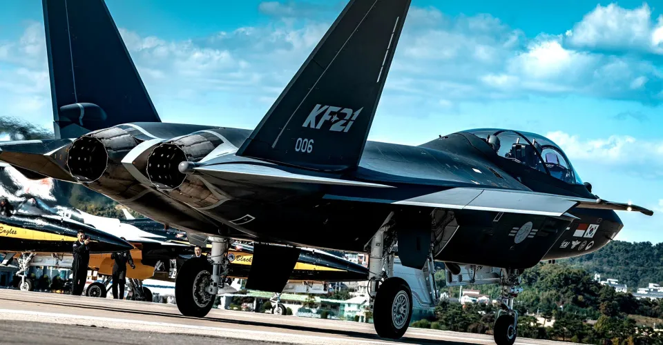  韓製 KF-21 戰機。 圖：翻攝自 騰訊網 