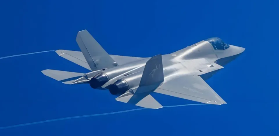  殲-35A 戰機 。 圖：翻攝自 騰訊網 