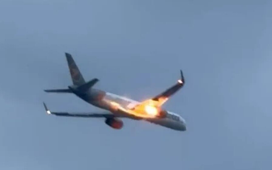 (影) 空中驚魂! 德神鷹航空半空起火驚險迫降 273名乘客逃生後困機場過夜