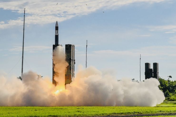  圖為台灣空軍射擊天弓三型防空飛彈。 圖：空軍司令部提供 