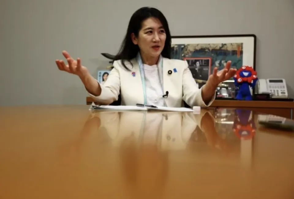  日本參議員松川瑠衣。 圖：翻攝自 騰訊新聞「40度觀察」 