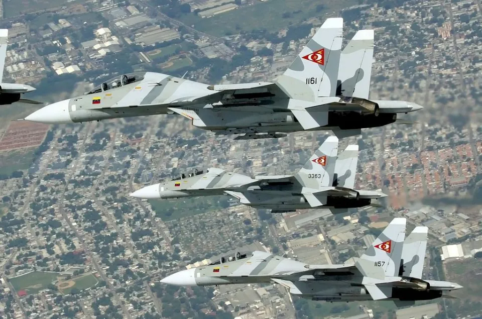  Su-30MK2 戰機。 圖：翻攝自騰訊新聞@零度 