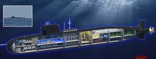  中國 093B攻擊核潛艦。 圖：翻攝自 騰訊新聞@海事先鋒 