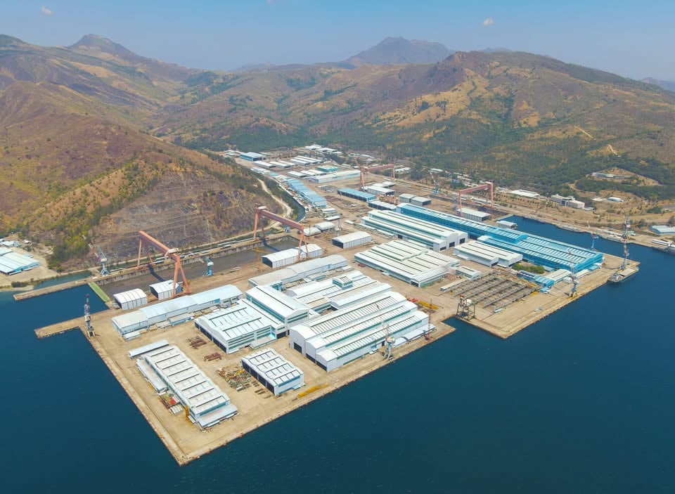  南韓現代重工在菲律賓蘇比克灣的新船廠。 圖：翻攝Hyundai Heavy Industries-Philippines官網 