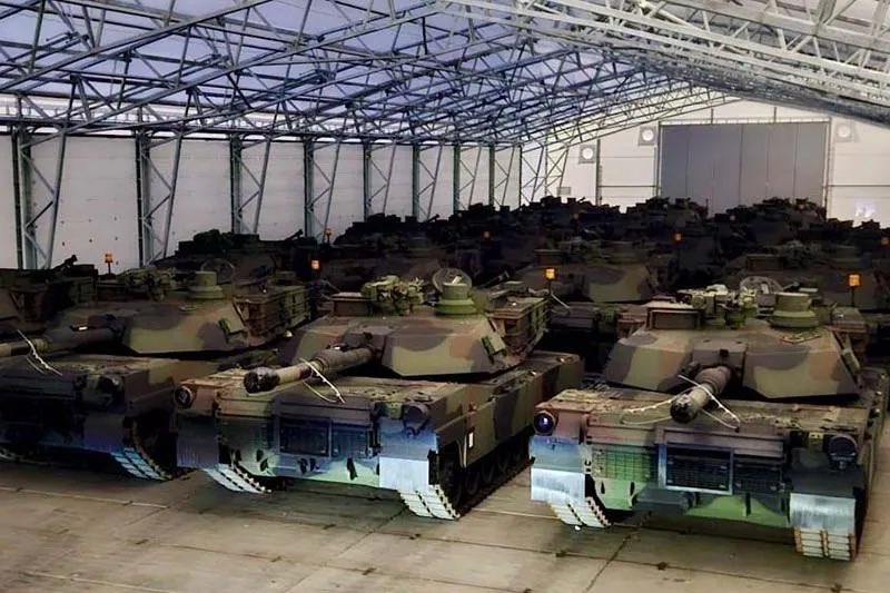  M1A2 「艾布蘭」主戰坦克。 圖：翻攝自 X 
